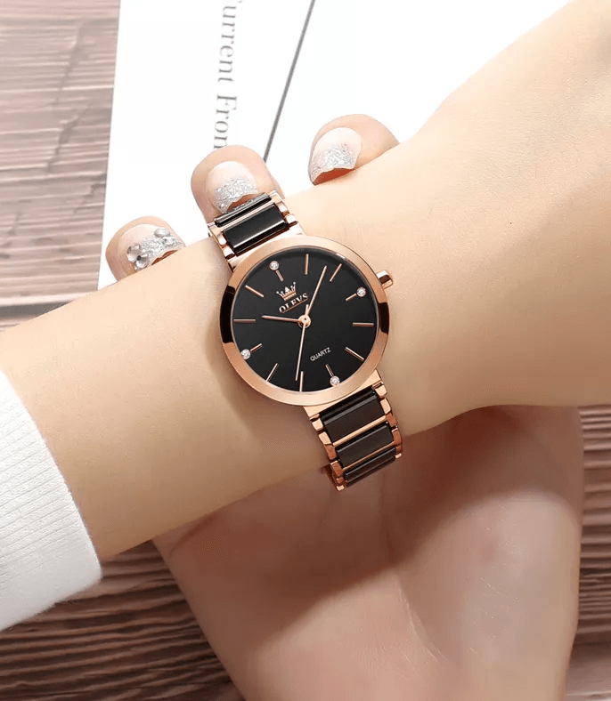 Relógio Feminino de Cerâmica Elegance